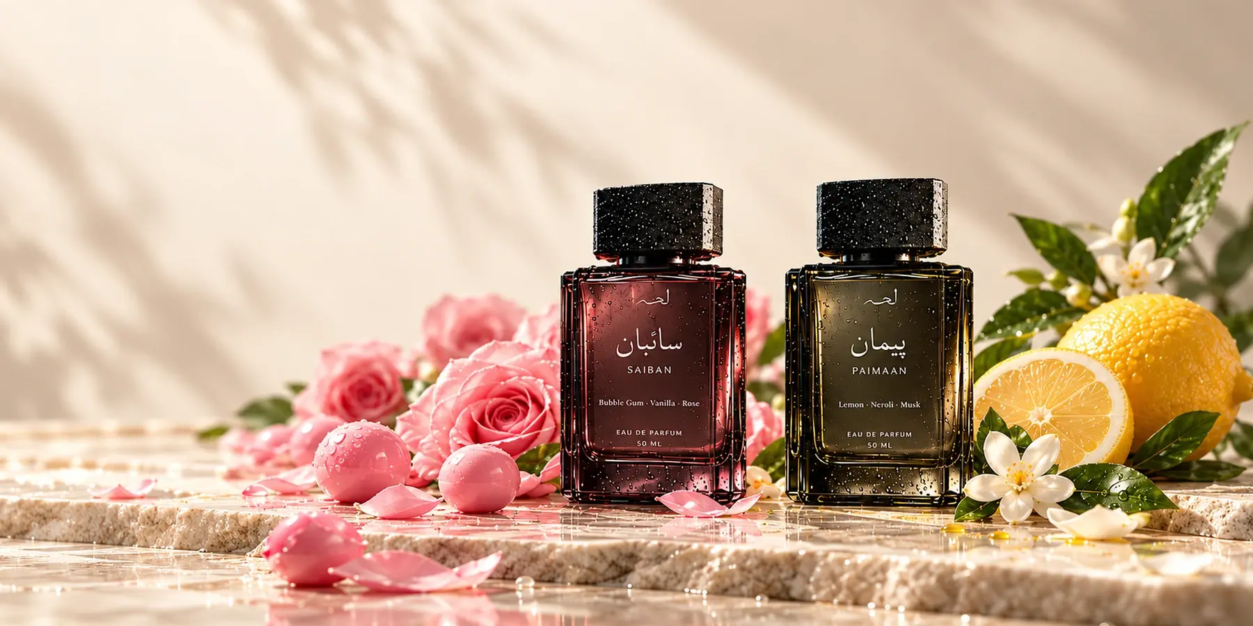 The LAMHA fragrances among roses and lemons